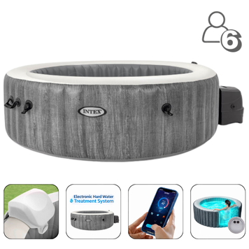 INTEX Jacuzzi SPA gonflabil &ldquo;Greywood Deluxe&rdquo; 216х71 cm, 1098L, 6 persoane