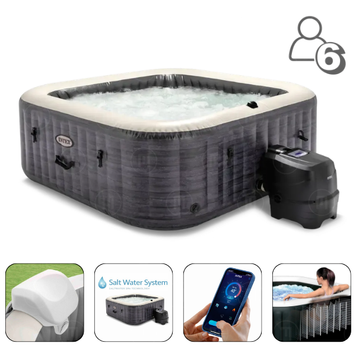 INTEX Jacuzzi SPA gonflabil &ldquo;Greystone Deluxe&rdquo; 239х239х71, 1098L, 6 persoane