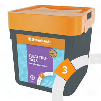 Pastile multifuncționale de clor 200 g &ldquo;Quattro &ndash; tabs&rdquo;, 5 kg