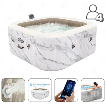 INTEX Jacuzzi SPA gonflabil &ldquo;Calacatta Dual Zone Deluxe&rdquo; 175x71cm, 795L, 4 persoane