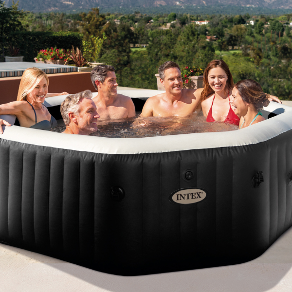INTEX Jacuzzi SPA gonflabil &ldquo;Jet & Bubble Deluxe&rdquo; 201x71cm, 795L, 4 persoane
