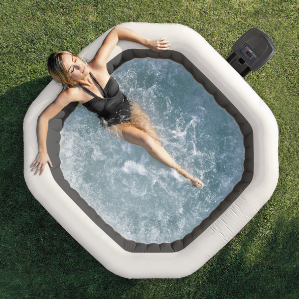 INTEX Jacuzzi SPA gonflabil &ldquo;Jet & Bubble Deluxe&rdquo; 201x71cm, 795L, 4 persoane
