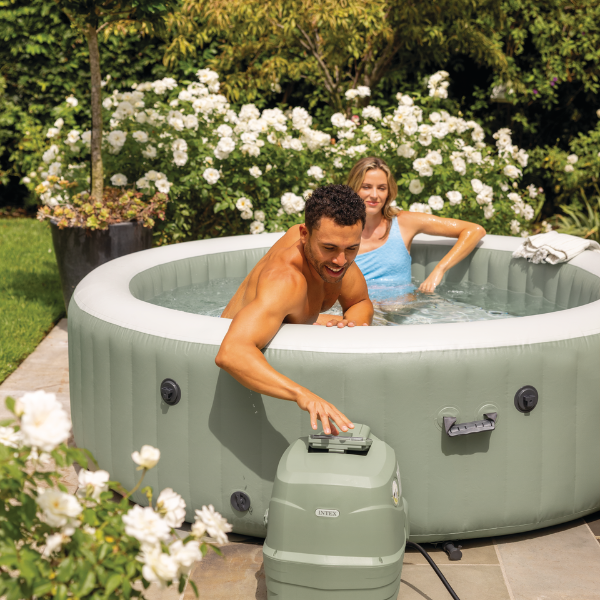 INTEX Jacuzzi SPA gonflabil &ldquo;Bubble Massage&rdquo; 216х71cm, 1098L, 6 persoane